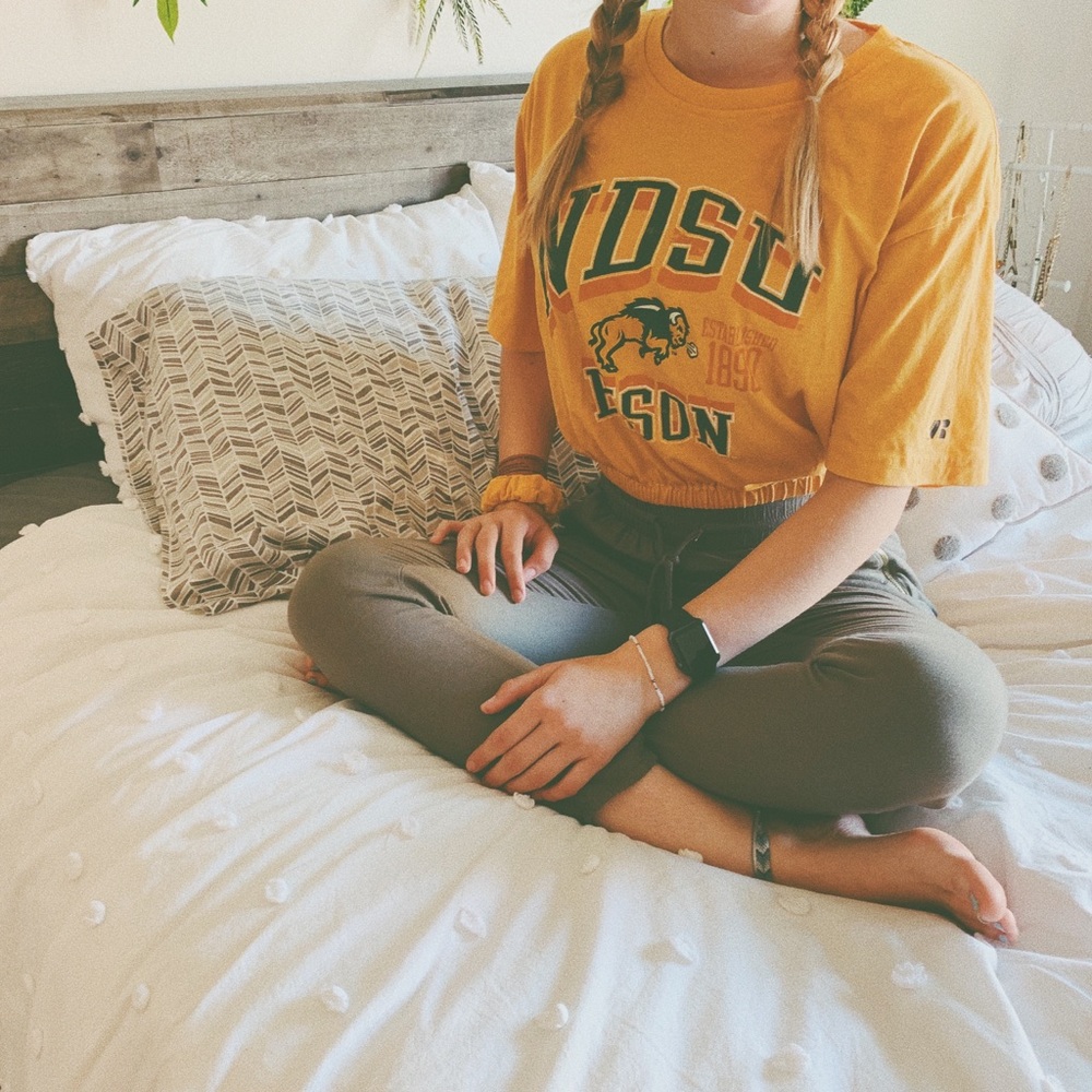 SOLD NDSU College DIYd Crop Top